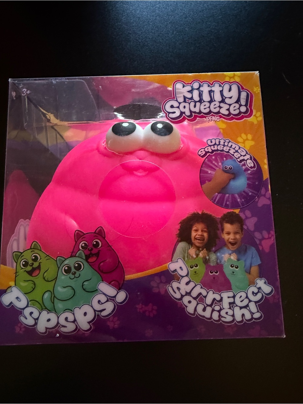 New Jumbo Kitty Cat Squeeze Pink Squishy Toy PPNC Sensory Fidget 3+ XL 5"